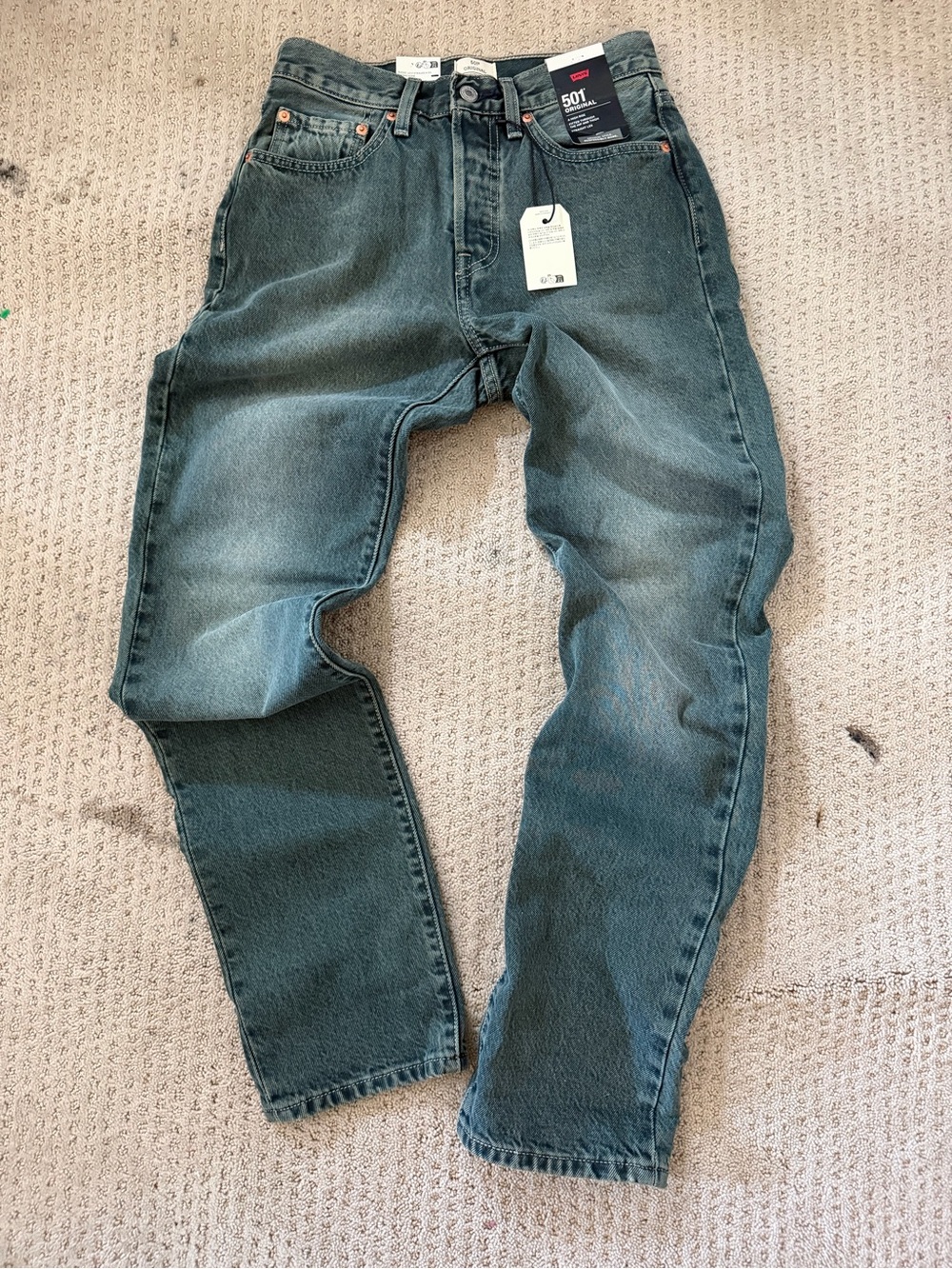 Levi's Straight women’s Jeans in Teal-Blue Wash